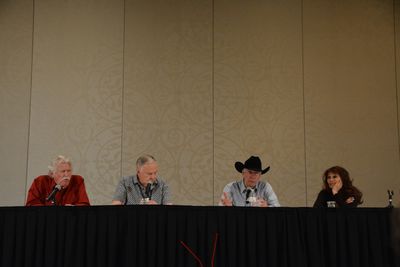 Don Collier, Boyd Magers, Robert Fuller and BarBara Luna Photo