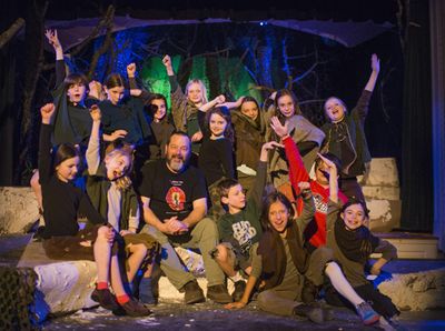 Friar Tuck (Brian Doser), of Wenham,  and his band of Kids Photo