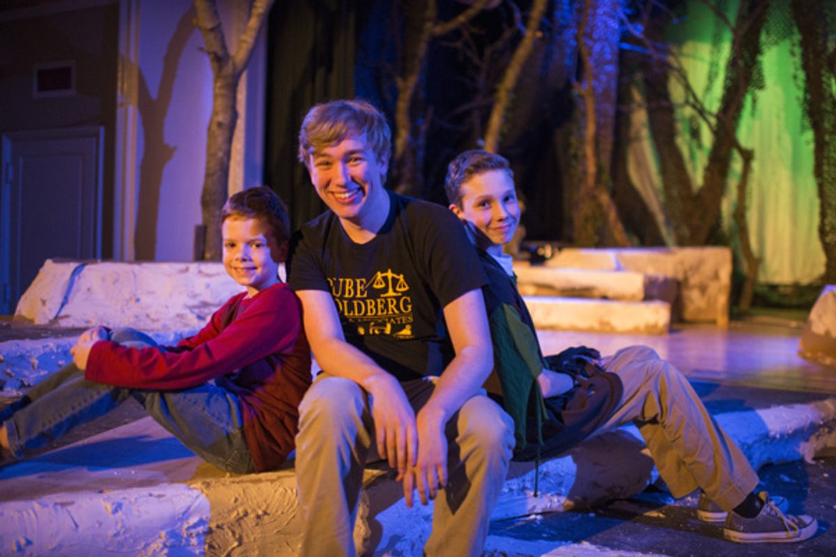 Ipswich residents Steve Monroe (as King Richard) and the Kercher brothers. at Meet the Company of NOTTINGHAM: THE LEGEND OF ROBIN HOOD