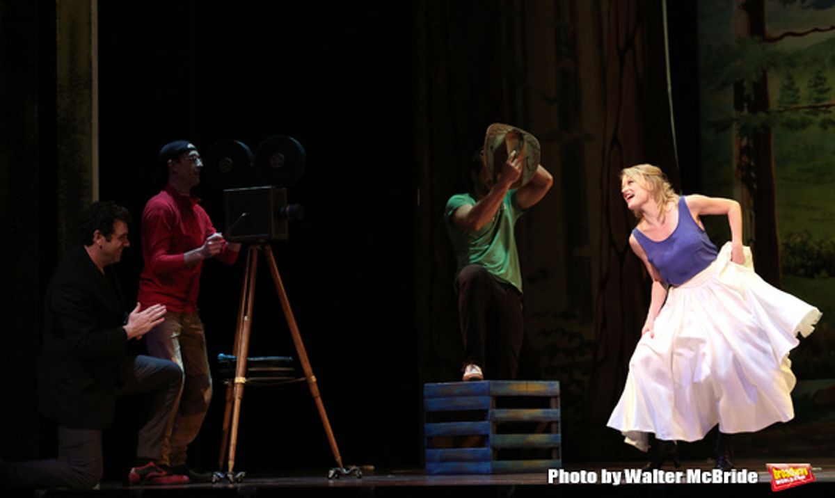 Bradley Dean and Ruby Lewis with the cast  at 