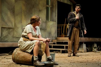 Kate Forbes as Josie Hogan and Augustus Cuddy as Mike Hogan Photo
