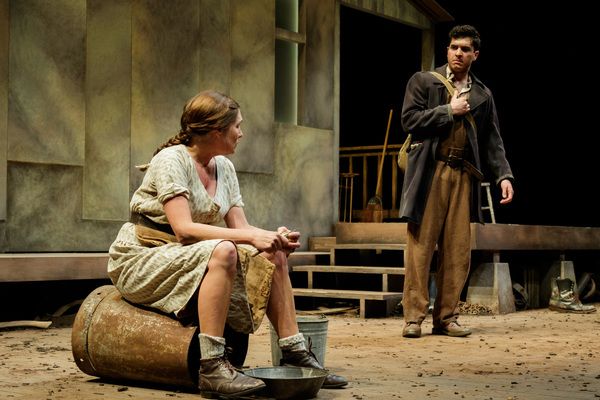 Kate Forbes as Josie Hogan and Augustus Cuddy as Mike Hogan Photo