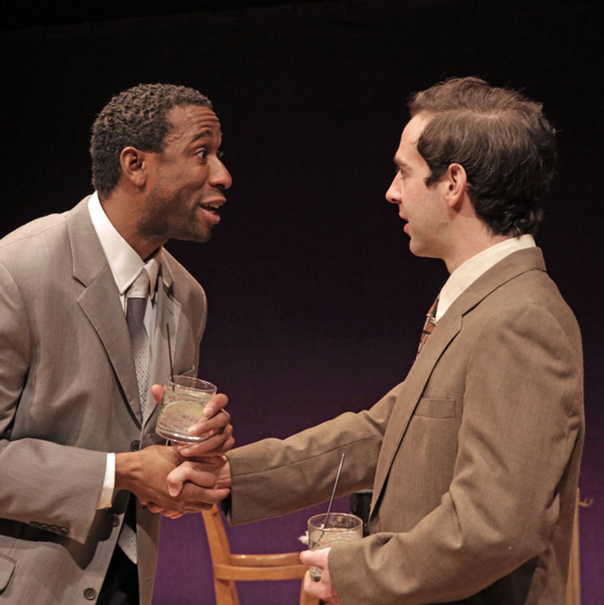 William Oliver Watkins as Langston Hughes and Michael Wood as Moss Hart at 
