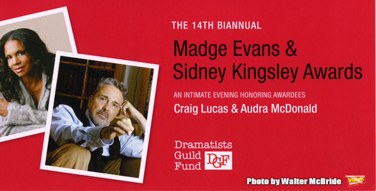 The DGF's 14th Biannual Madge Evans & Sidney Kingsley Awards at the Dramatists Guild Fund headquarters on April 4, 2016 in New York City. at 