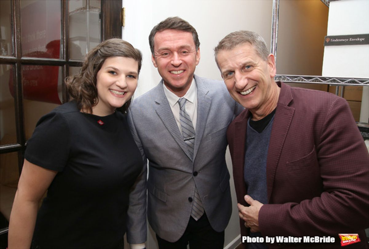 Rachel Routh, Andrew Lippa and Tom Kirdahy  at 
