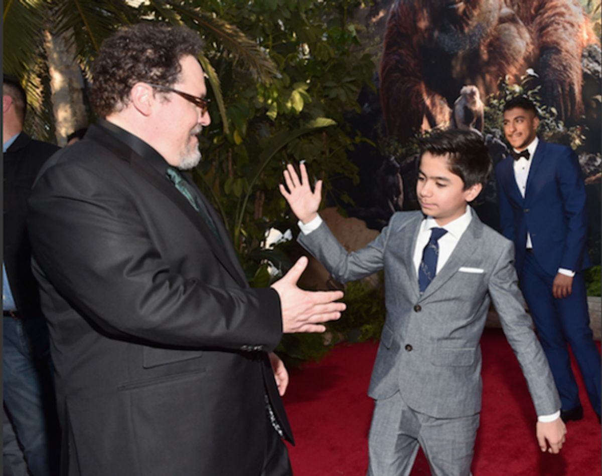 Jon Favreau, Neel Sethi at 