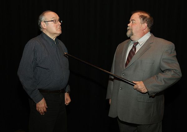 Sir Francis Chesney (Gene Ellis) in conversation with Stephen Spettigue (Ira Rappapor Photo