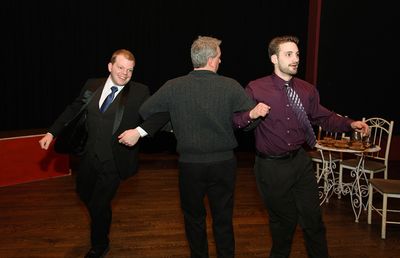 Charley Wykeham (Paul Michel) and Jack Chesney (Colin York) detaining Lord Fancourt B Photo