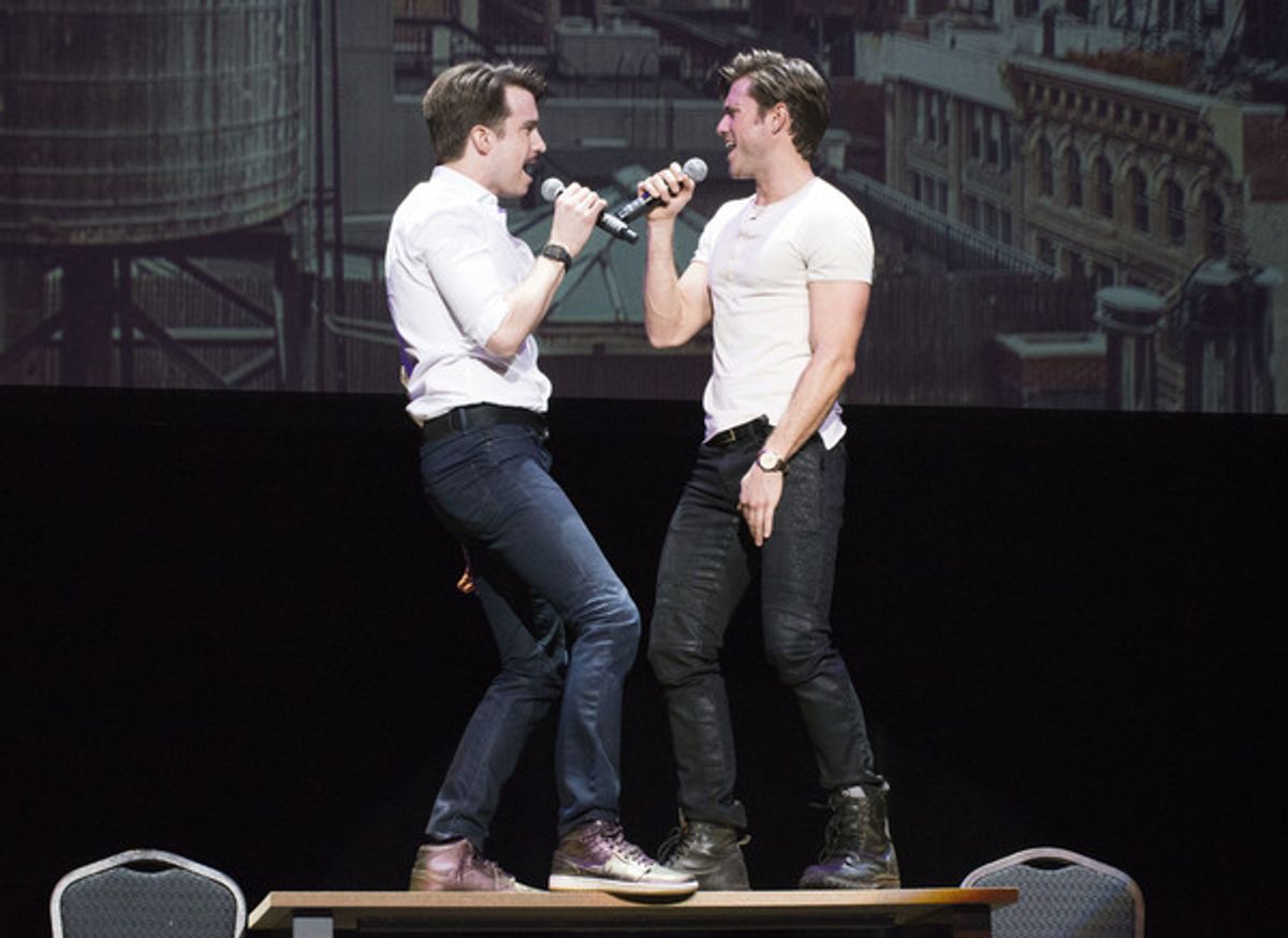 Gavin Creel and Aaron Tveit at 