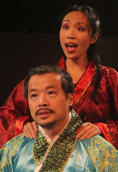 Andrew Wong as WangYun and Michelle Yim as DiaoChan Photo