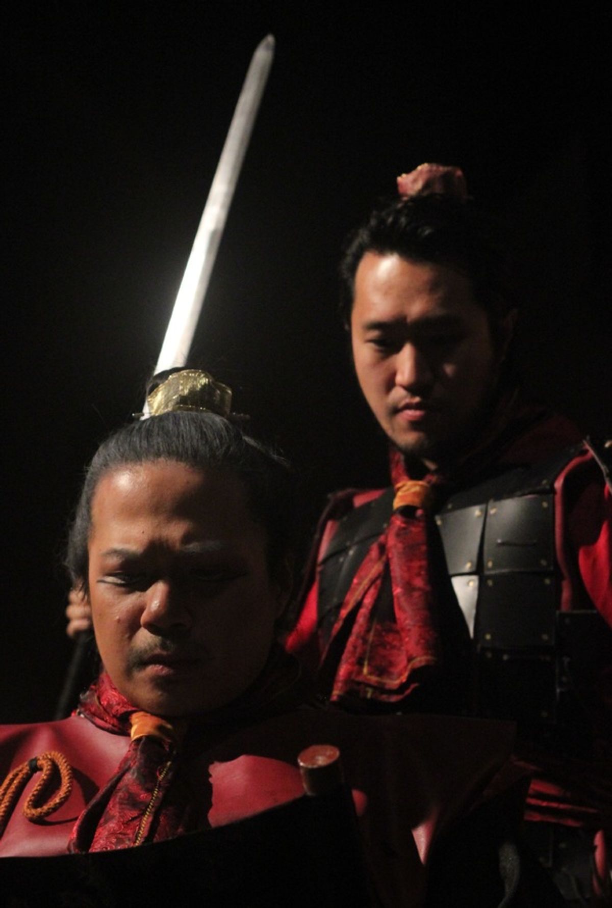 Angelo Paragoso as DongZhuo and Arthur Lee as LuBu at 