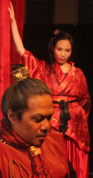 Angelo Paragoso as DongZhuo and Michelle Yim as DiaoChan @ BroadwayWorld Angelo Paragoso as DongZhuo and Michelle Yim as DiaoChan Photo