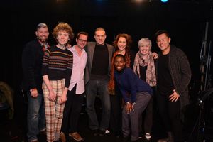 Billy Mitchell (DeBlanks creator), Doug Plaut, Michael Riedel, Marc Kudisch, Randy Graff, Nancy Opel, Marc Kudisch. Front: Brenda Braxton (producer). @ BroadwayWorld Billy Mitchell (DeBlanks creator), Doug Plaut, Michael Riedel, Marc Kudisch, Randy Gr Photo