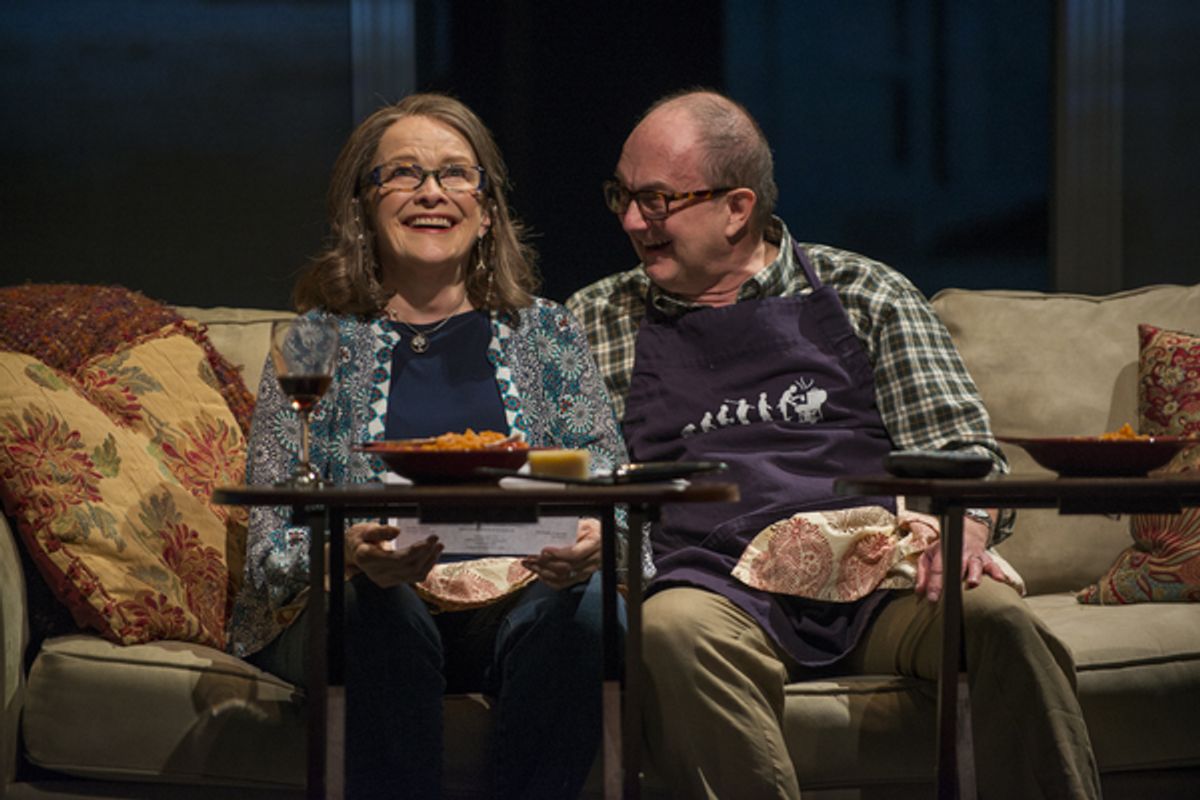 Blair Brown (Mary Page Marlowe) and ensemble member Alan Wilder (Andy)  at 