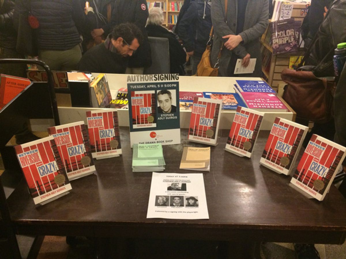 Plays by Stephen Adly Guirgis for sale at the Drama Book Shop in New York.  at 
