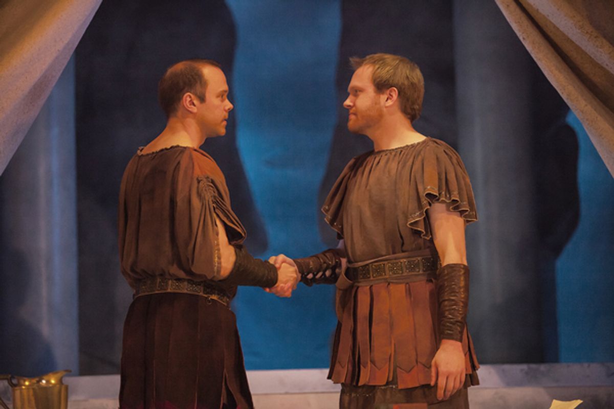 Brent Vimtrup as Brutus and Josh Katawick as Cassius at 