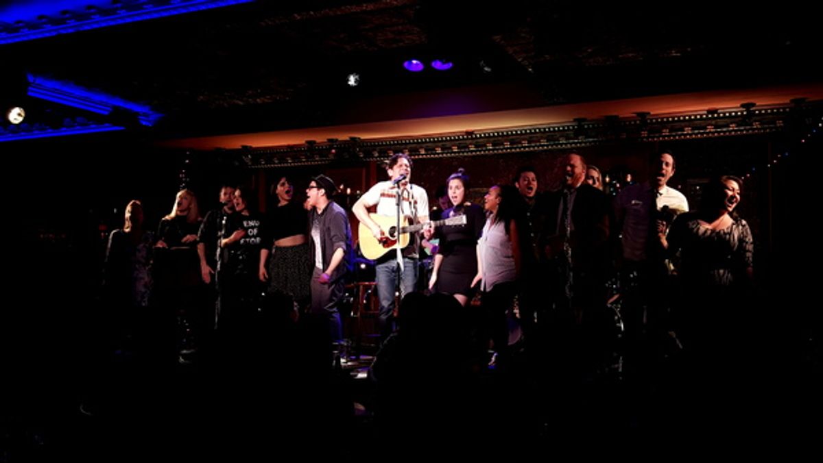 Eric William Morris and cast at 