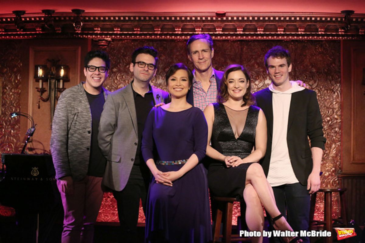 George Salazar, Joe Iconis, Lea Salonga, Howard McGillin, Laura Michelle Kelly and Jay Armstrong Johnson  at 