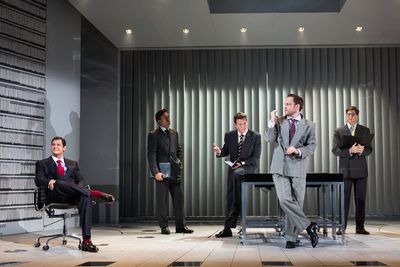  Benjamin Walker, Alex Michael Stoll, Dave Thomas Brown, Theo Stockman and Jordan Dea Photo