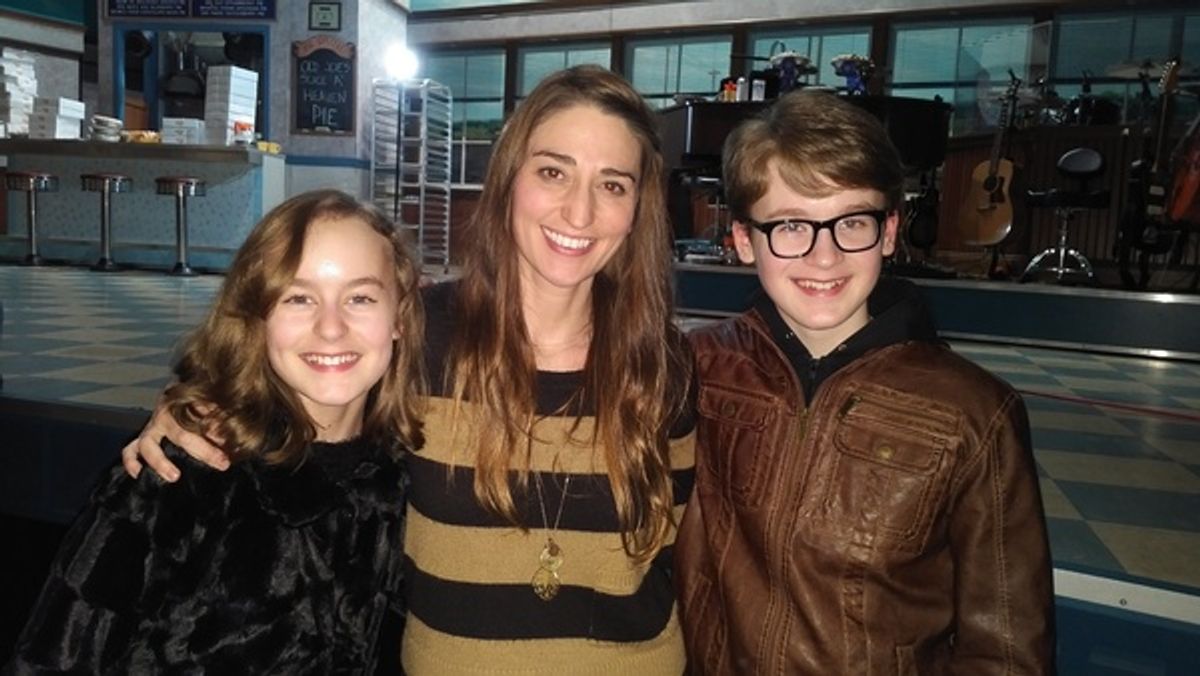 Sydney Lucas, Sara Bareilles and Jake Lucas at 
