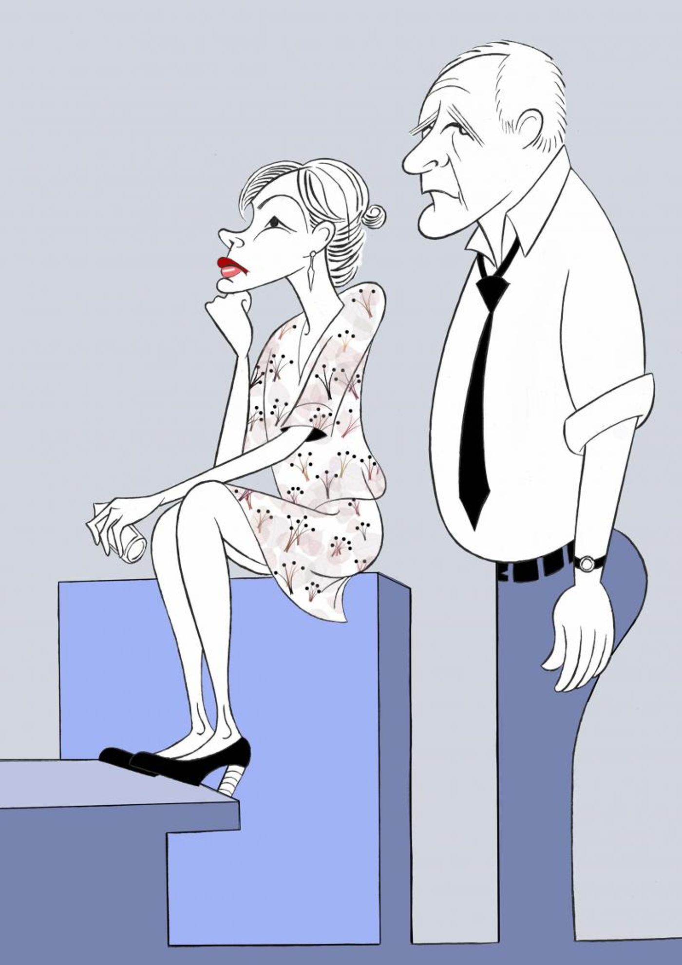 BWW Exclusive: Ken Fallin Draws the Stage -Jeff Daniels and Michelle Williams in BLACKBIRD  Image