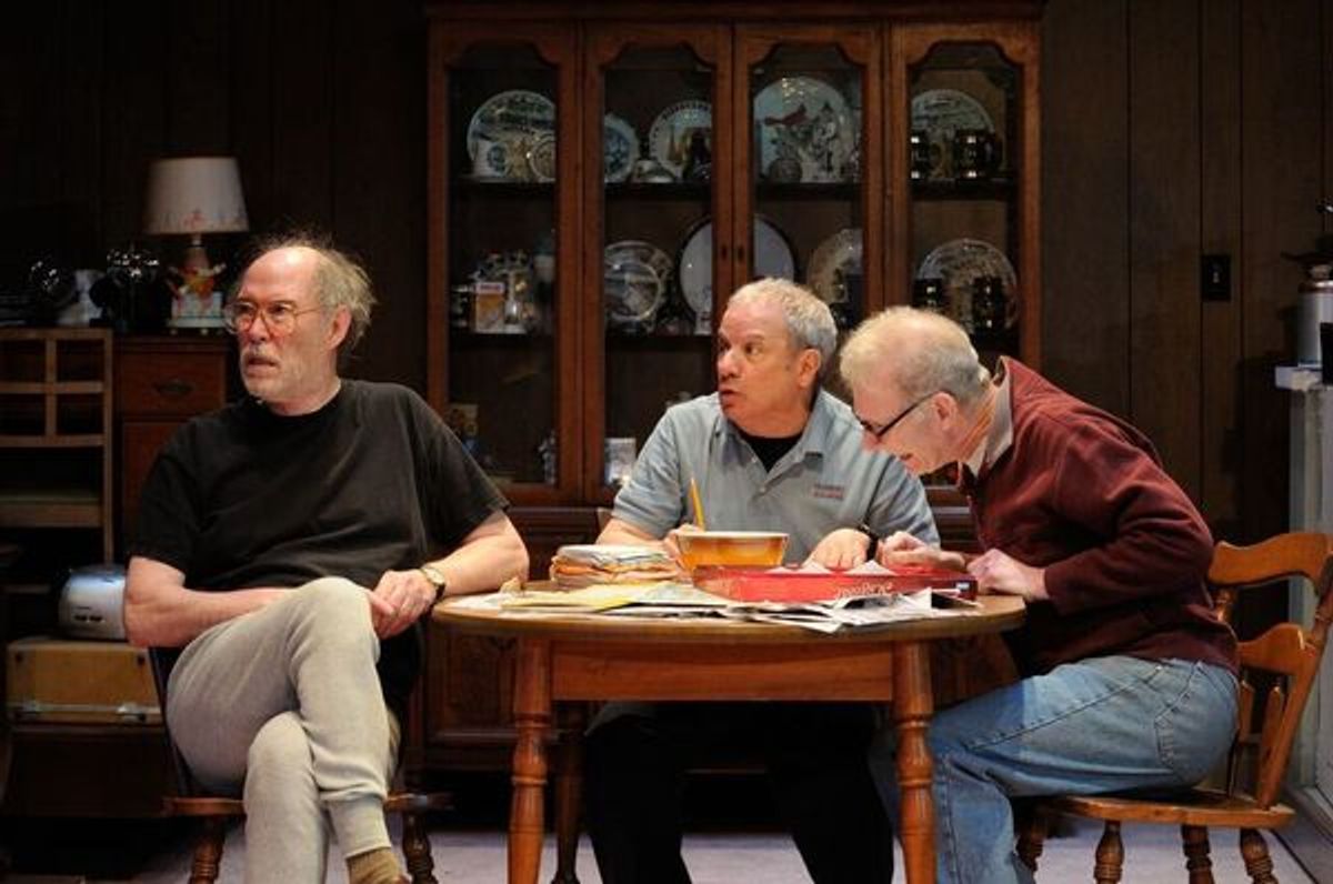 Timothy Crowe as Louis, Stephen Berenson as Bob and Brian McEleney as Arnie at 