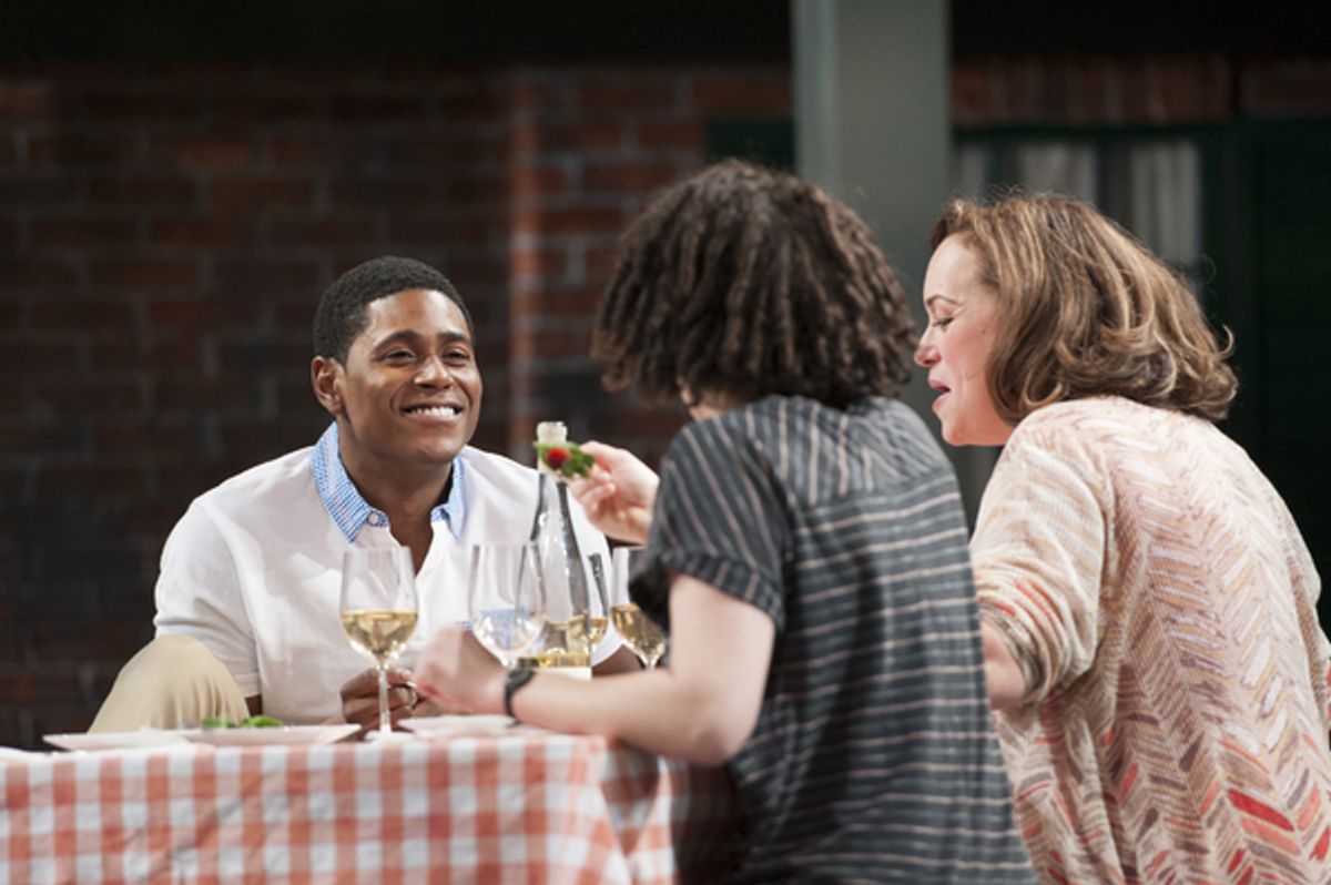 Xavier Scott Evans (Jonny), Emily Townley (Lucinda) and Shayna Blass (Charlotte)  at 