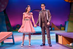 Corynne Wagener as Piggie and Jacob Valleroy as Gerald (Elephant) @ BroadwayWorld Corynne Wagener as Piggie and Jacob Valleroy as Gerald (Elephant) Photo