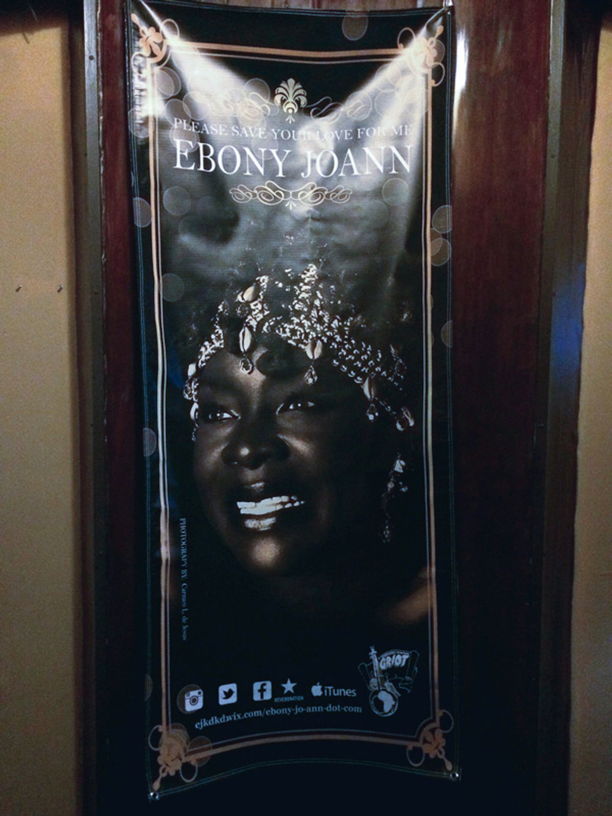 Poster of Ebony Jo-Ann with a photo by Carmen L. de Jesus at 