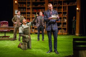 Nick Steen (as Dumaine), Juan Rivera Lebron (as Costard), Jeb Burris (as Longaville)  Photo