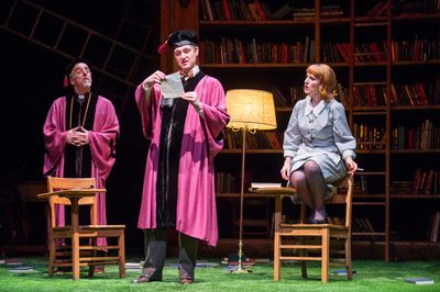 M. A. Taylor (as Nathaniel), Dougfred Miller (as Holofernes) and Maggie Kettering - S Photo