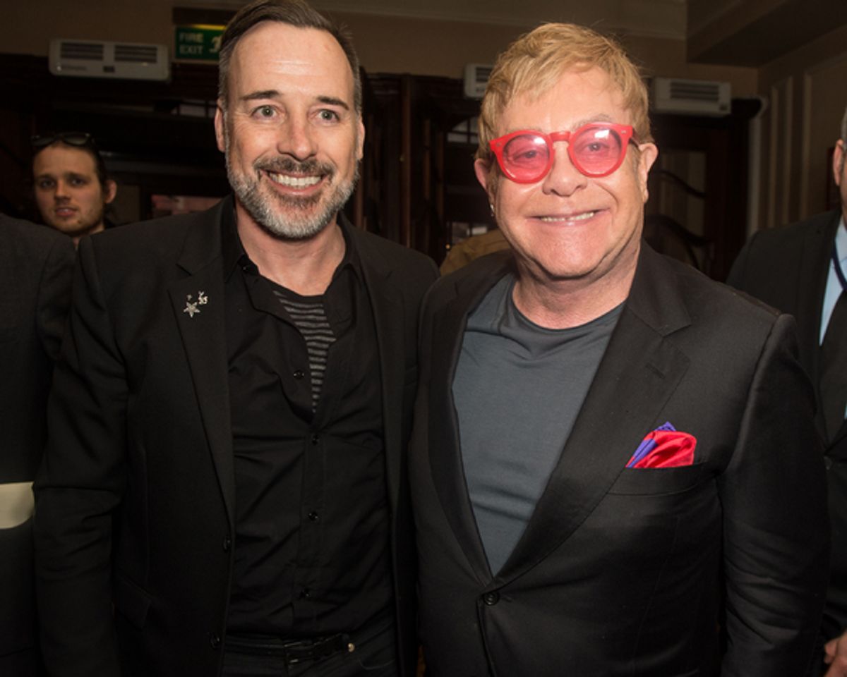 David Furnish and Elton John at 
