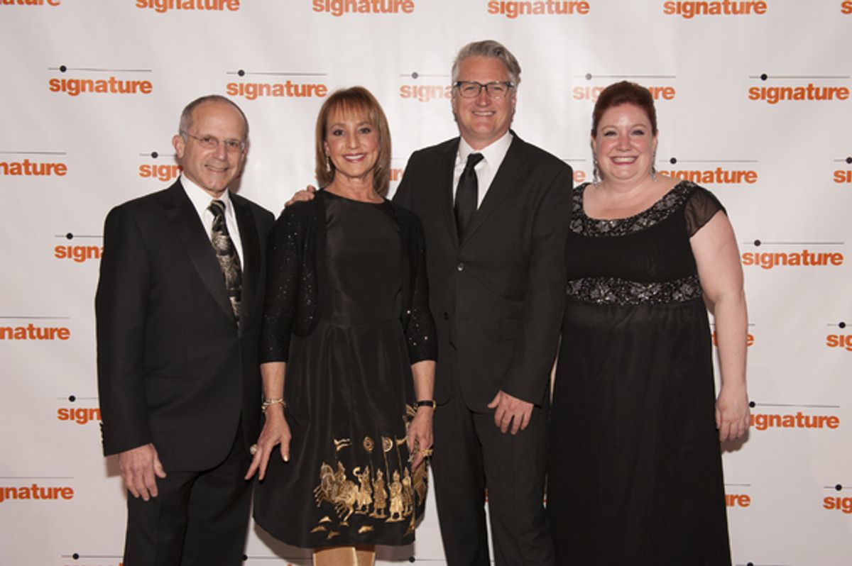 Kenneth Feld, Signature Theatre Board Chair Bonnie Feld, Artistic  Eric Schaeffer and Managing  Maggie Boland  at 