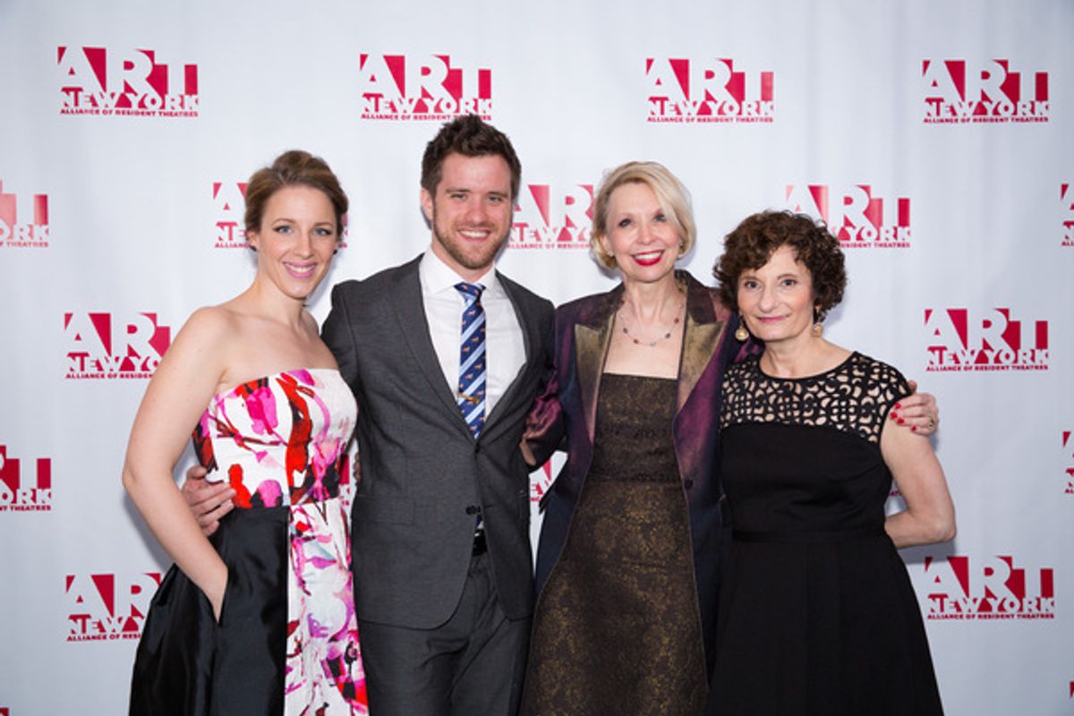Jessie Mueller, Andy Truschinski, Julie Halston and Ginny Louloudes  at 