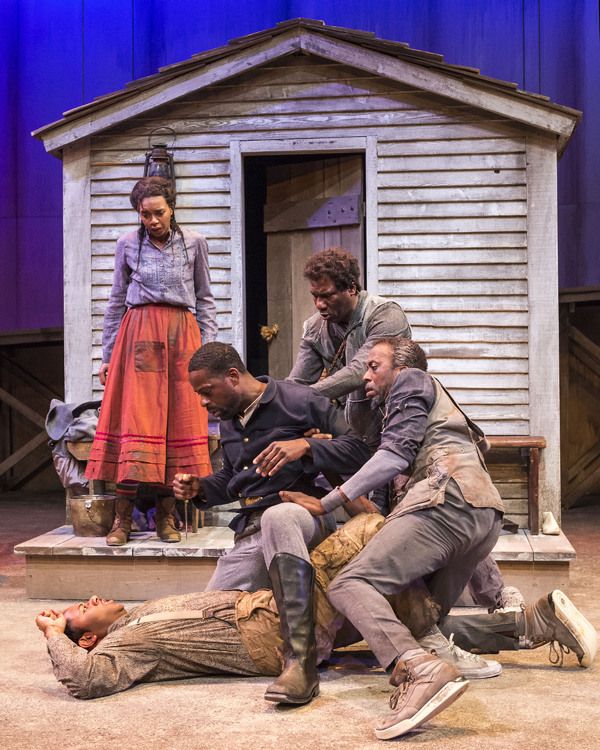 Sameerah Luqmaan-Harris (standing), Larry Powell, Sterling K. Brown, Russell G. Jones Photo