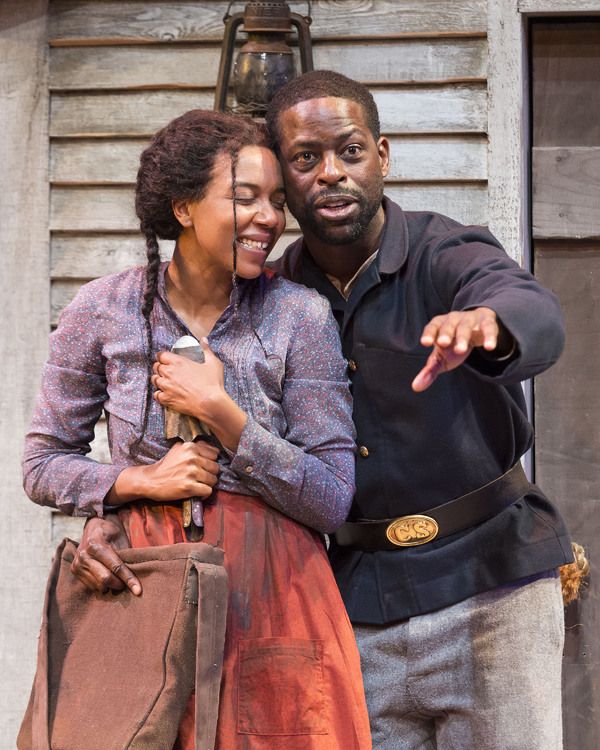 Sameerah Luqmaan-Harris and Sterling K. Brown Photo