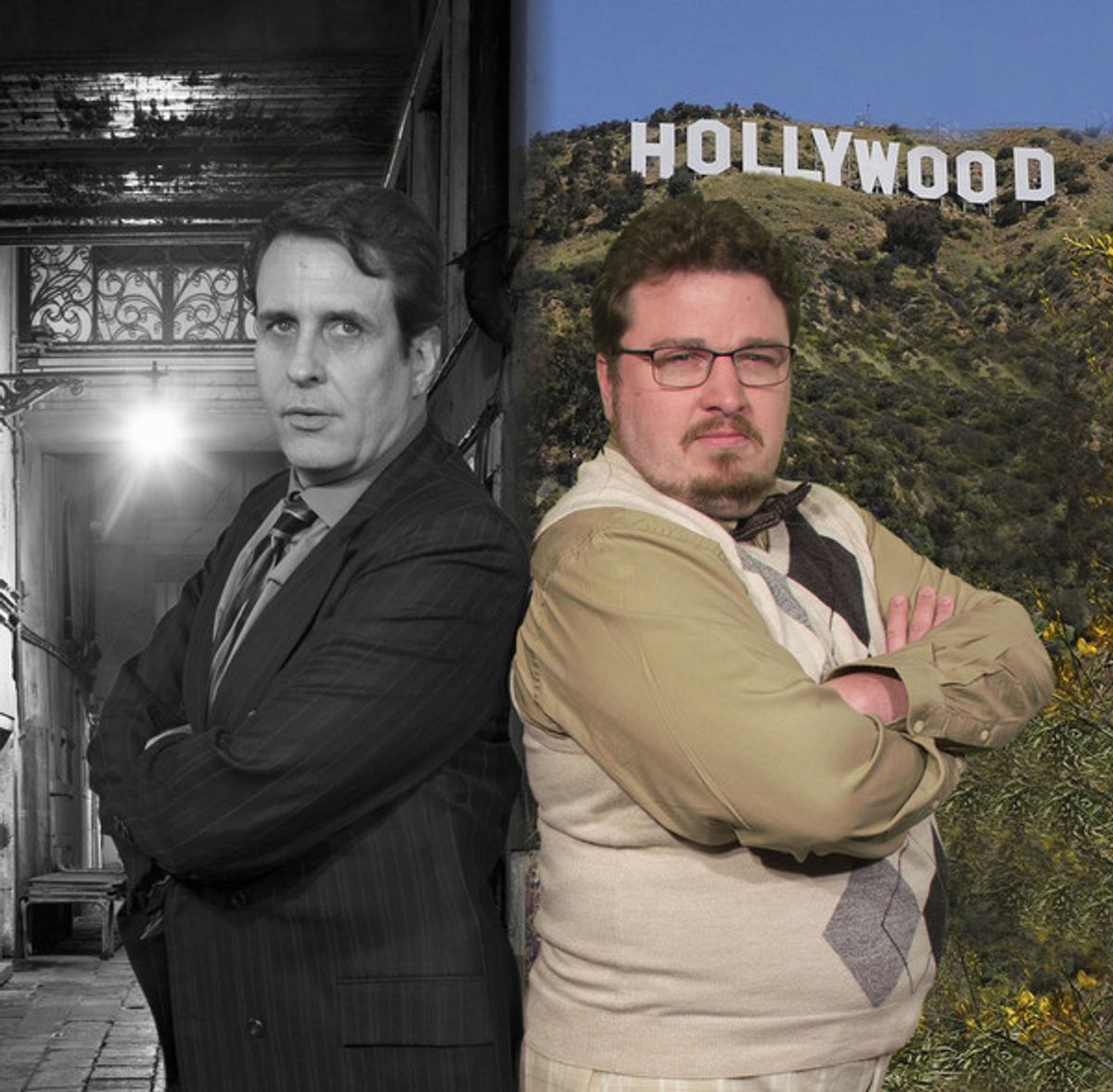 Sean St. Louis-Farrelly plays hard boiled Detective Stone and John Zimmerman plays writer Stine at 