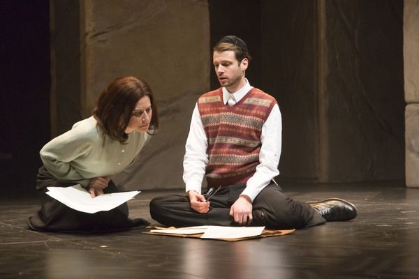 Lena Kaminsky as Rivkeh Lev and Miles G. Jackson as Asher Lev  Photo