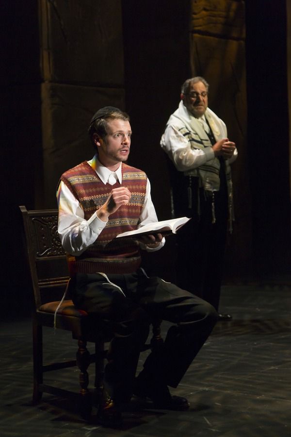 Miles G. Jackson as Asher Lev and Bob Ari as the Rebbe Photo