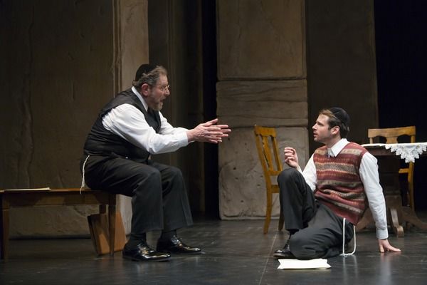 Bob Ari as Aryeh Lev and Miles G. Jackson as Asher Lev  Photo