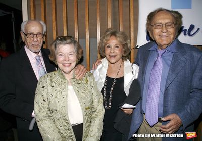 Eli Wallach, Anne Jackson & Joseph Stein with wifeattending  the York Theatre Company Photo