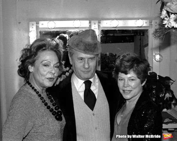 Eli Wallach & Anne Jackson visit Irene Worth starring in  Ibsen's ''John Gabriel Bork Photo