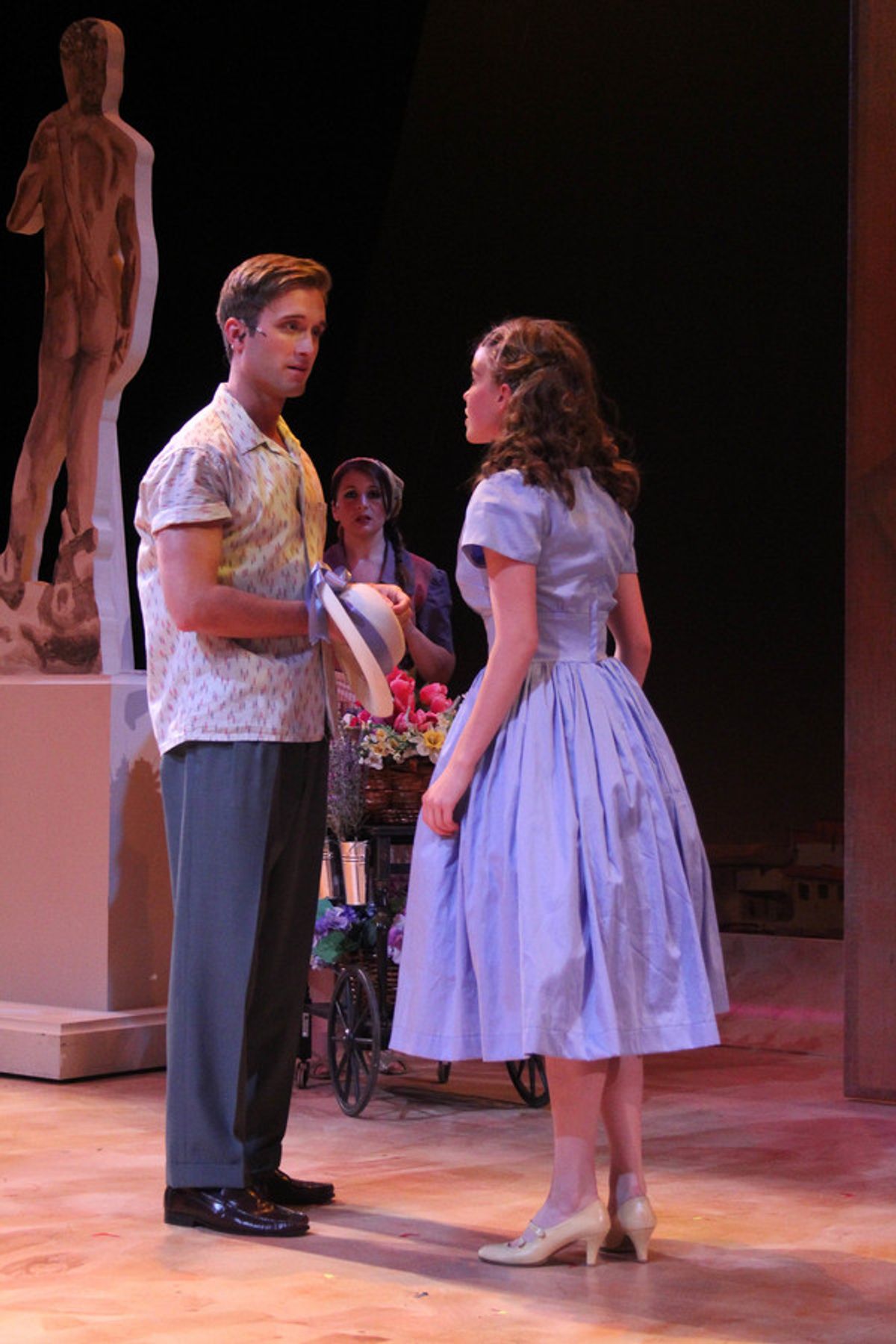 Fabrizio (Tim Quartier) and Clara (Devon Hales) at 