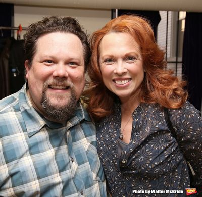 Justin 'Squigs' Robertson and Carolee Carmello Photo