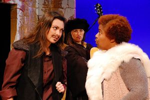 Elisabeth Preston (Petruchio), Catherine Talton (Hortensio), Laura E. Johnston (Gremio) @ BroadwayWorld Elisabeth Preston (Petruchio), Catherine Talton (Hortensio), Laura E. Johnston (Gremi Photo