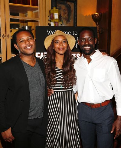 Larry Powell, Sameerah Luqmaan-Harris and Sterling K. Brown Photo