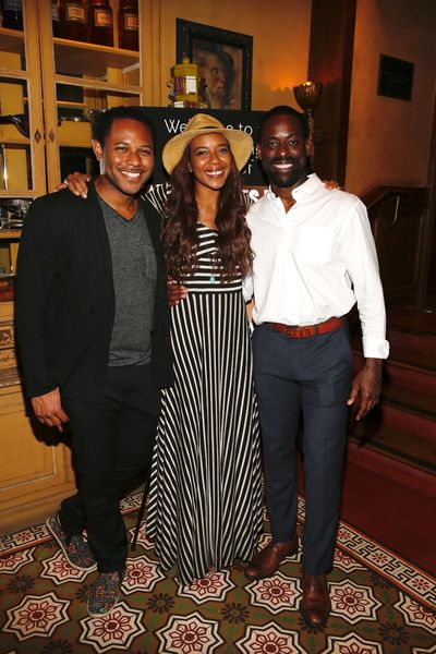From left, cast members Larry Powell, Sameerah Luqmaan-Harris and Sterling K. Brown p Photo
