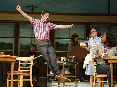 Christopher Fitzgerald (Ogie), Kimiko Glenn (Dawn) and Aisha Jackson Photo