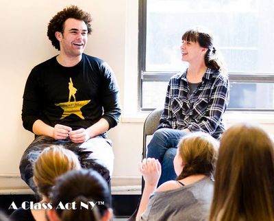 HAMILTON's Andrew Chappelle and A Class Act NY Artistic  Jessica Rofe in a discussion Photo