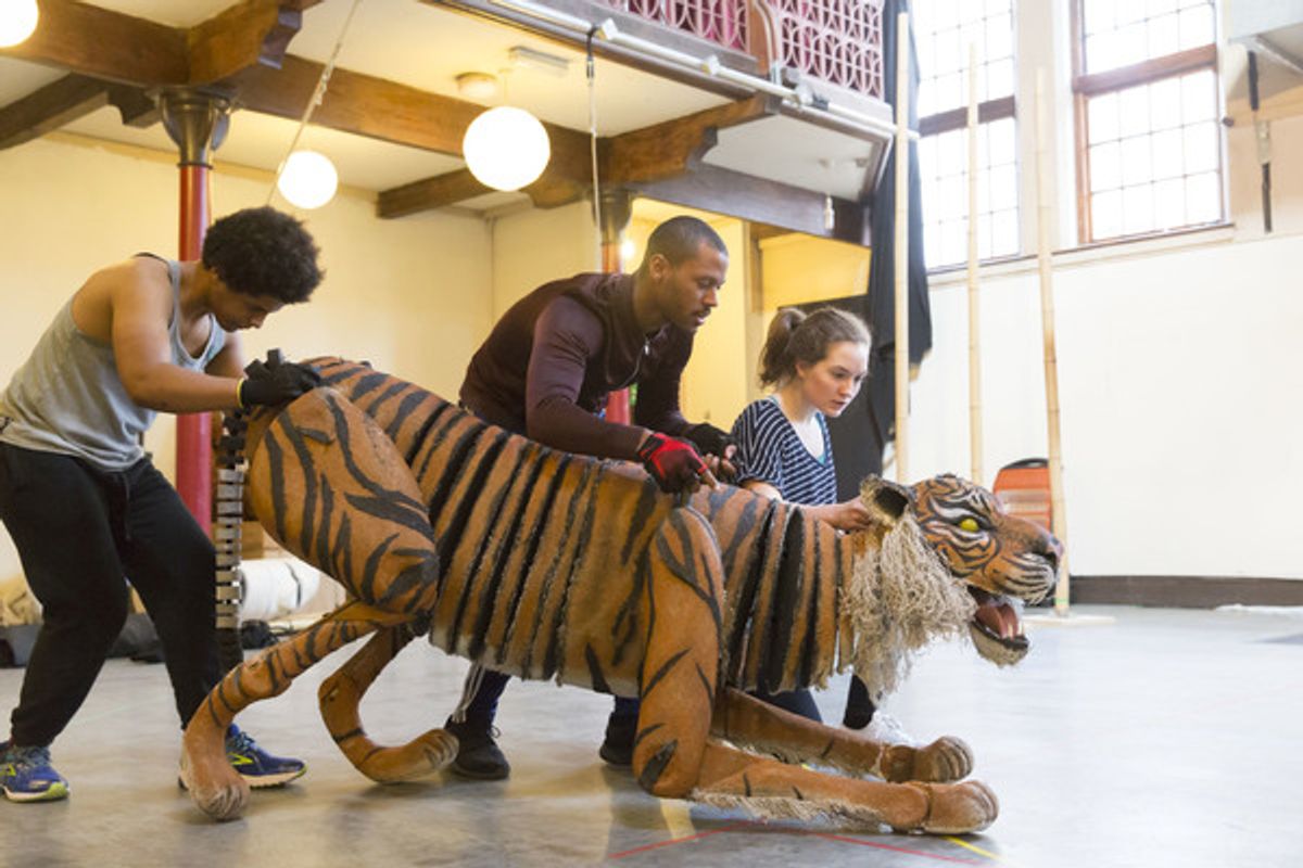 RUNNING WILD by Morpurgo,           , Writer - Michael Morpurgo, Adaption - Samuel Adamson, 
Director â€“ Timothy Sheader & Dale Rooks, 
Designer â€“ Paul Wills,
Puppetry Design and Direction â€“ Finn Caldwell and Toby OliÃ© for Gyre & Gimble, Regent's Pa at 